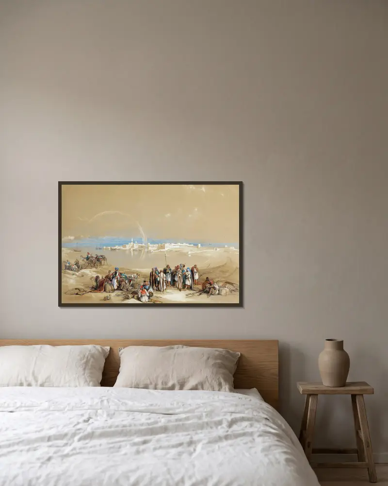 Suez av David Roberts inramad på en vägg
