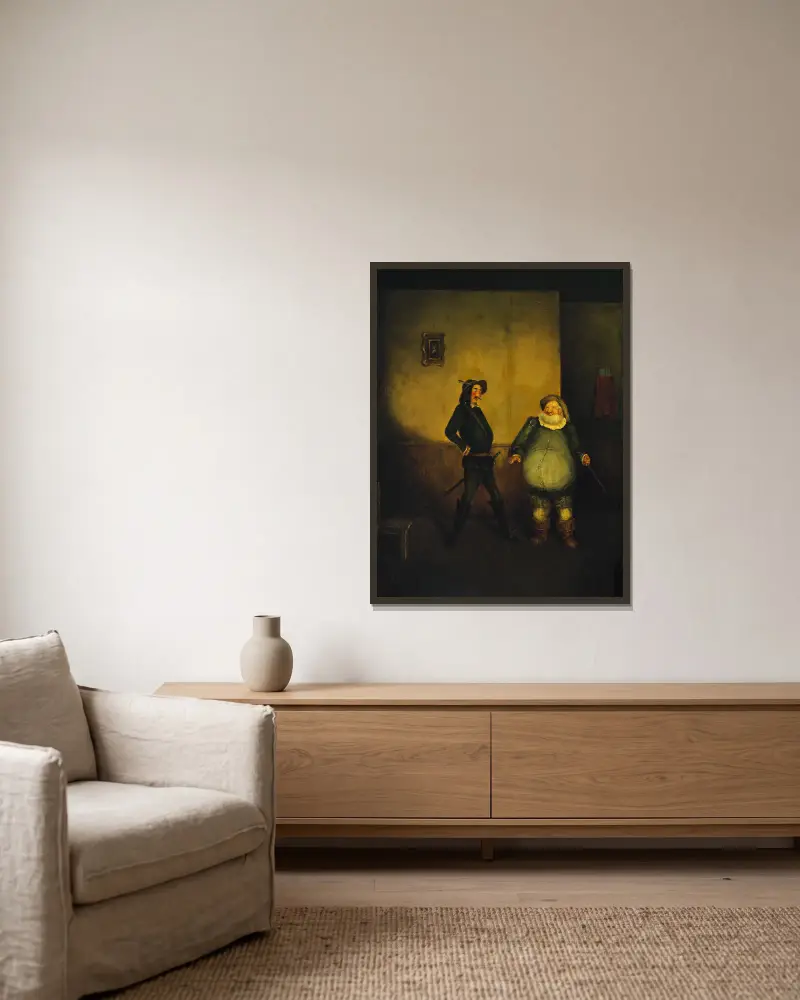 Falstaff und Bardolph von Sir David Wilkie gerahmt an einer Wand
