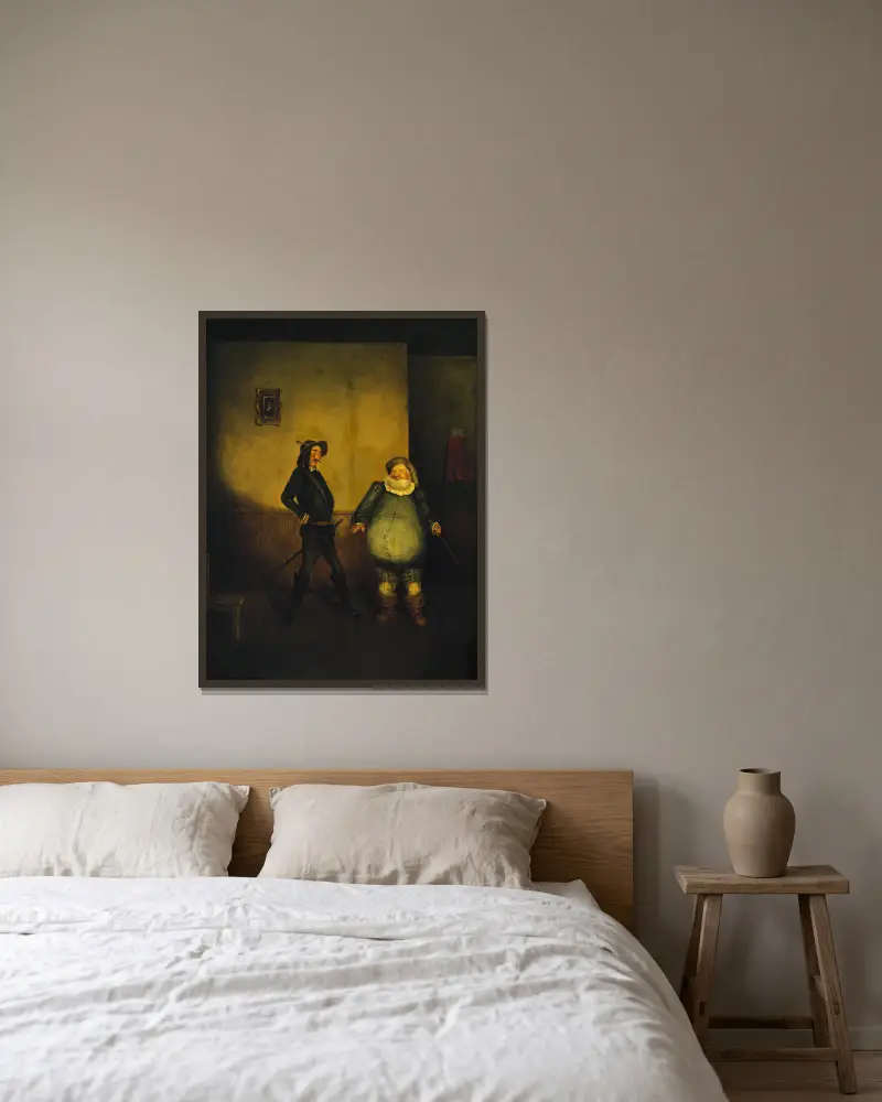 Falstaff und Bardolph von Sir David Wilkie gerahmt an einer Wand