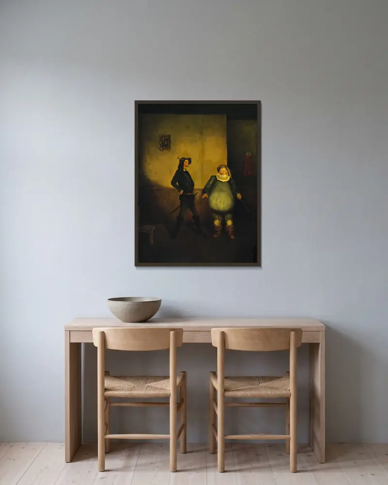 Falstaff und Bardolph von Sir David Wilkie gerahmt an einer Wand
