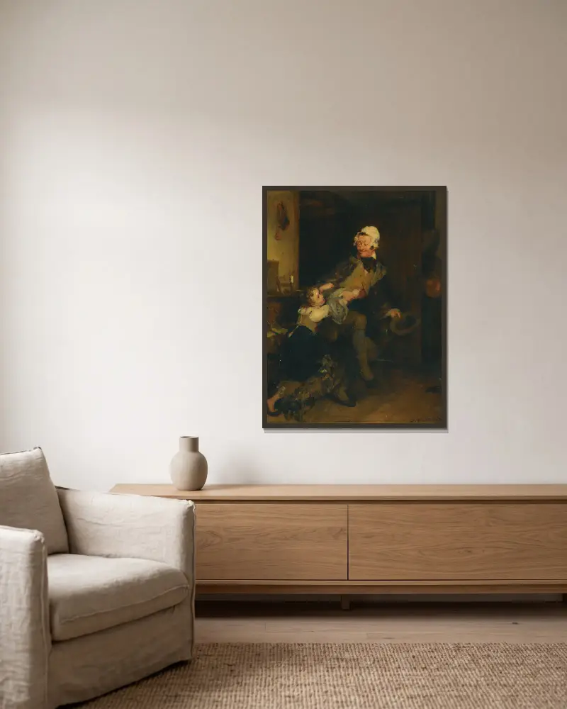 Babcia w czepku, Sir David Wilkie w ramie na ścianie