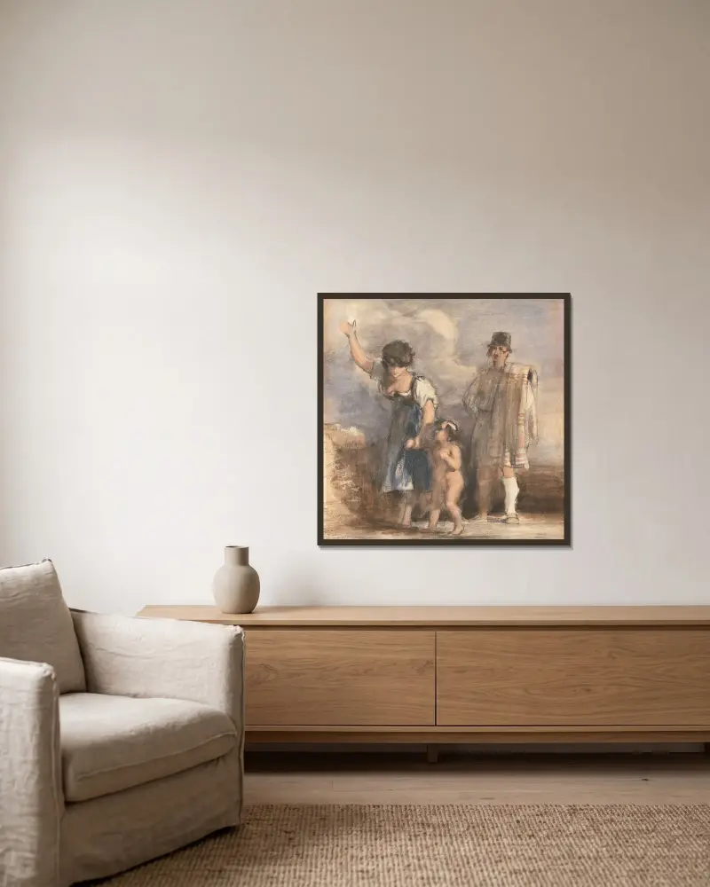 La Mancha von Sir David Wilkie gerahmt an einer Wand