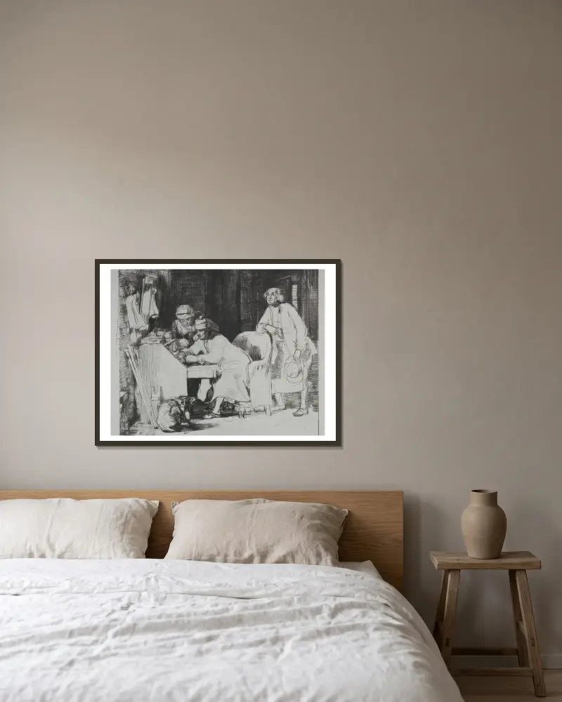 Zgubiony paragon, Sir David Wilkie w ramie na ścianie