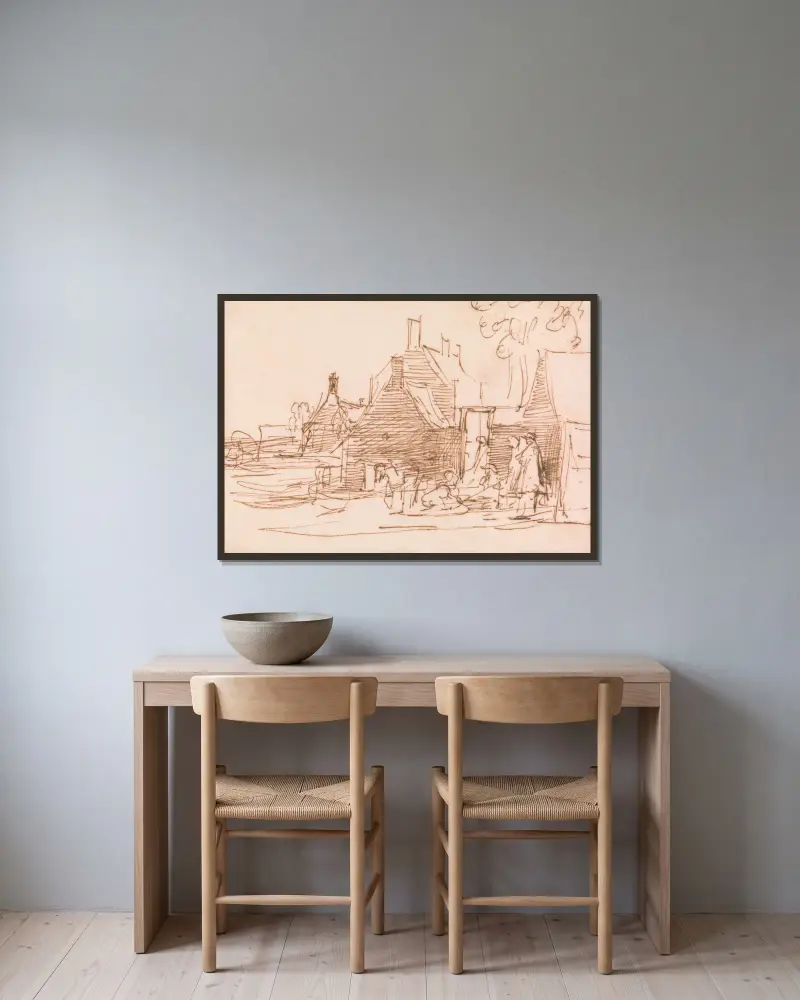 Das Pfarrhaus, Cults, Fife; das alte Zuhause des Künstlers von Sir David Wilkie gerahmt an einer Wand