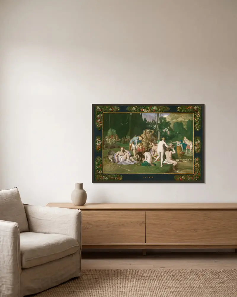 Mír, Pierre Puvis de Chavannes v rámu na stěně