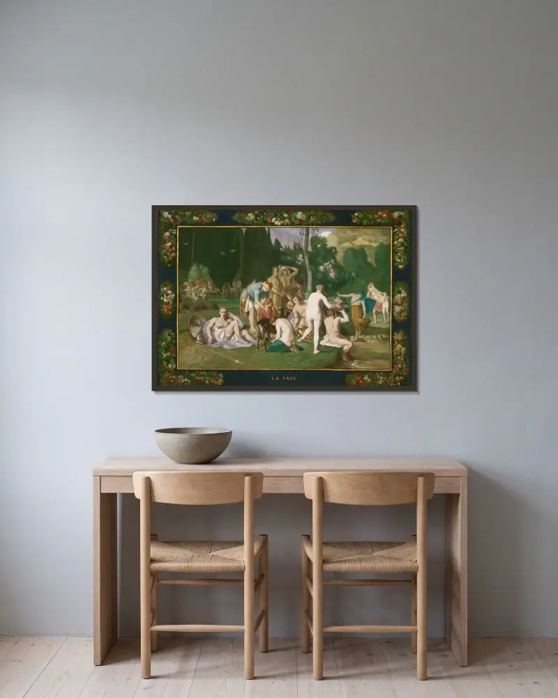 Mír, Pierre Puvis de Chavannes v rámu na stěně