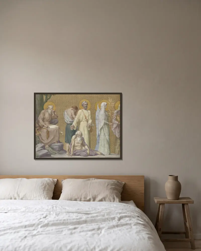 Procesí, 1889 – Nr. 3, Pierre Puvis de Chavannes v rámu na stěně