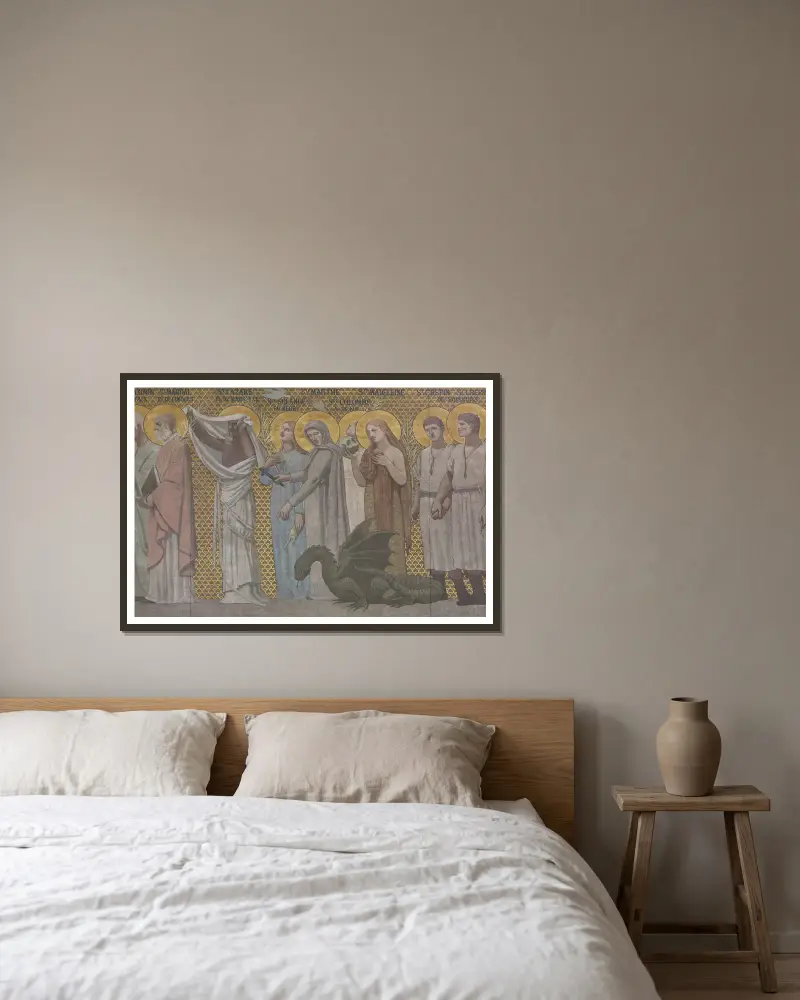 Procesja świętych męczenników 3, Pierre Puvis de Chavannes w ramie na ścianie