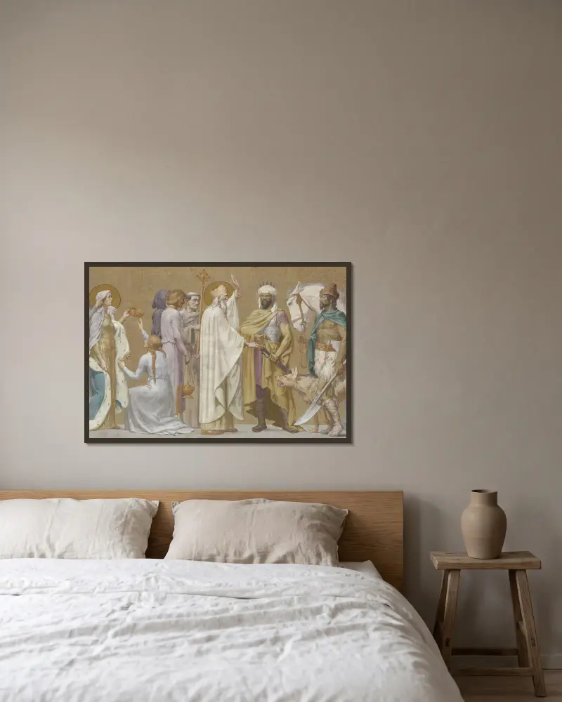Procesí, 1889 – Nr. 1, Pierre Puvis de Chavannes v rámu na stěně