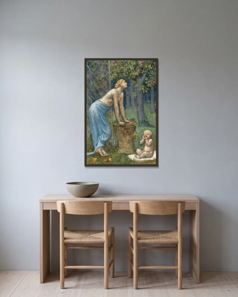 Sběr jablek, Pierre Puvis de Chavannes v rámu na stěně
