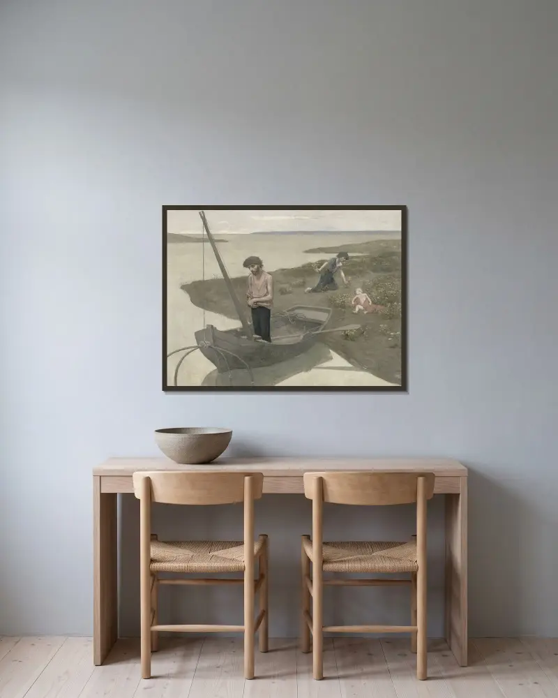 Biedny rybak, Pierre Puvis de Chavannes w ramie na ścianie