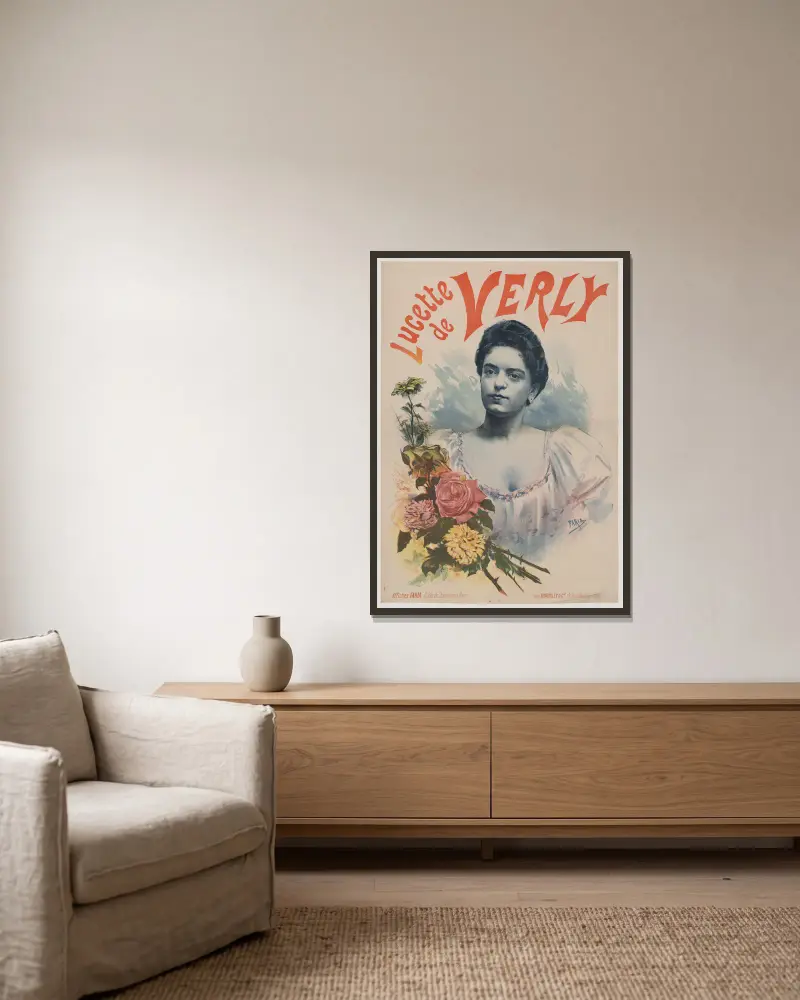 Lucette de Verly von Cândido de Faria gerahmt an einer Wand