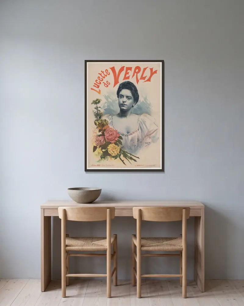 Lucette de Verly von Cândido de Faria gerahmt an einer Wand