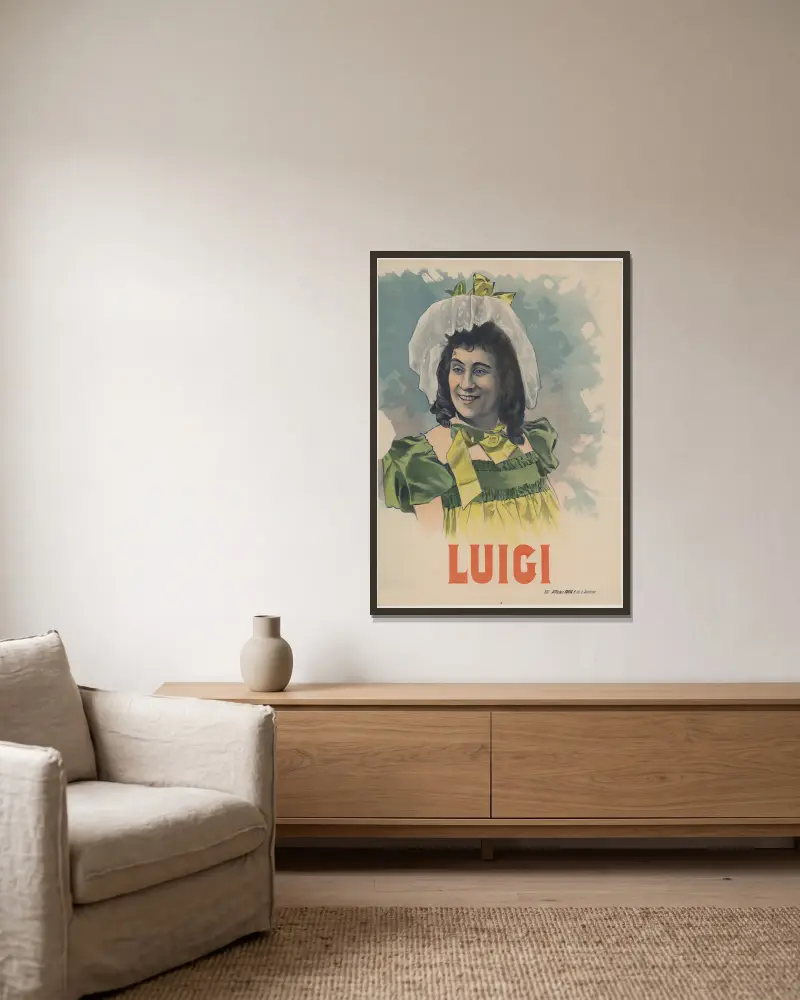 Luigi, Cândido de Faria w ramie na ścianie