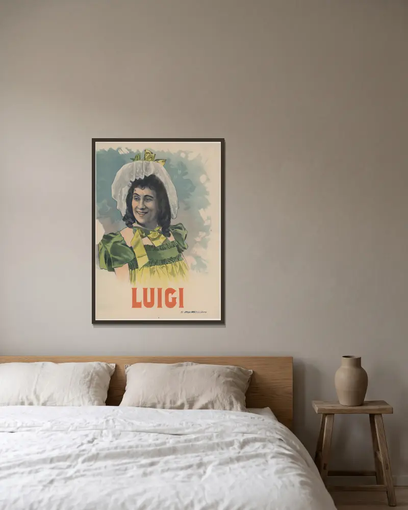 Luigi, Cândido de Faria w ramie na ścianie