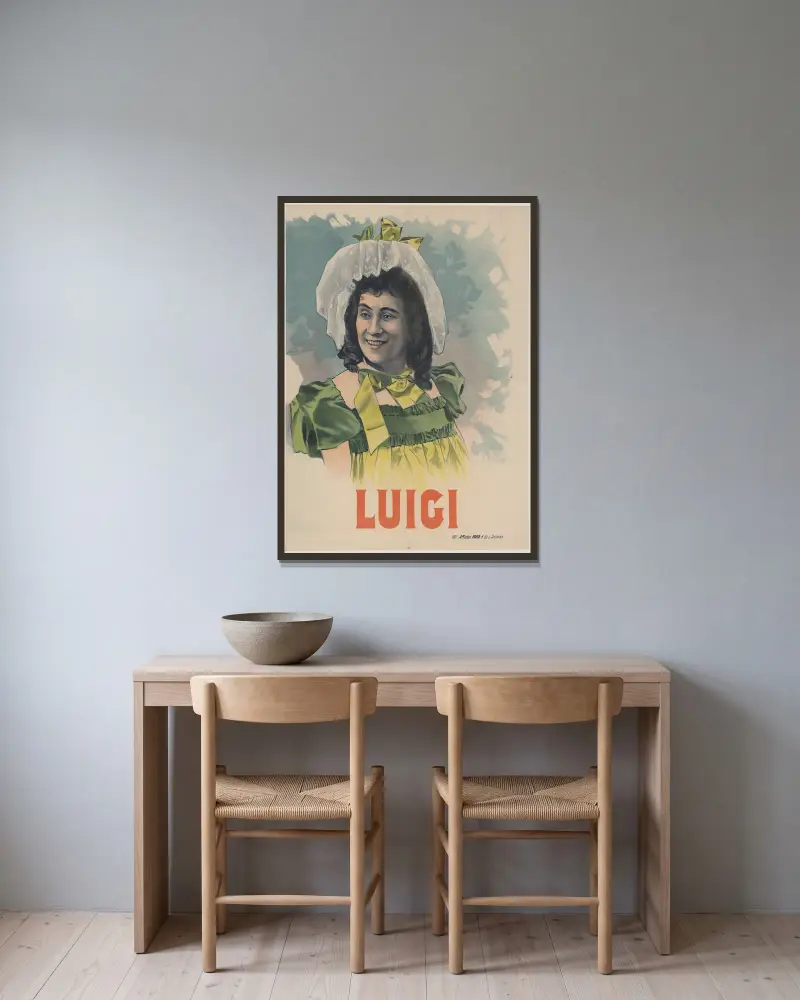 Luigi, Cândido de Faria w ramie na ścianie