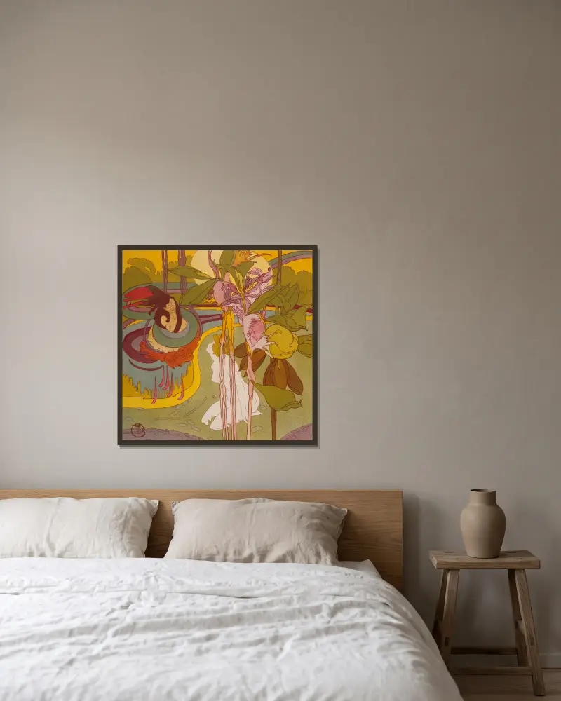 V snu, Georges de Feure v rámu na stěně