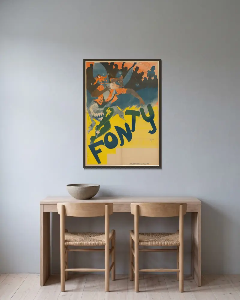 Fonty, Georges de Feure v rámu na stěně