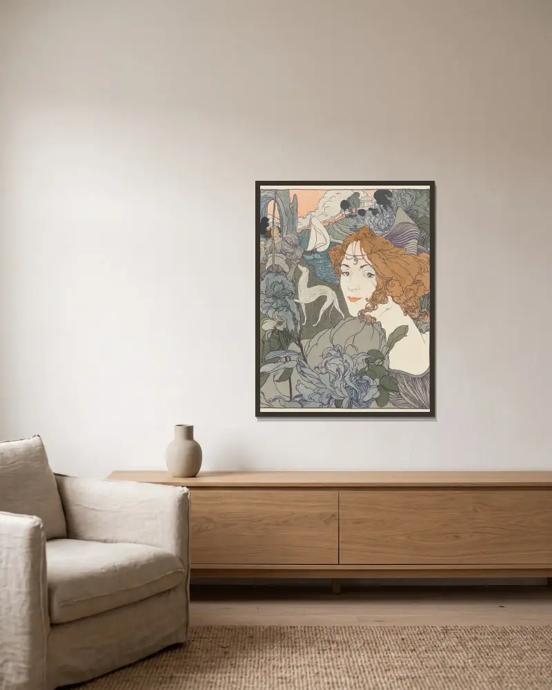 Powrót do domu (Retour), Georges de Feure w ramie na ścianie