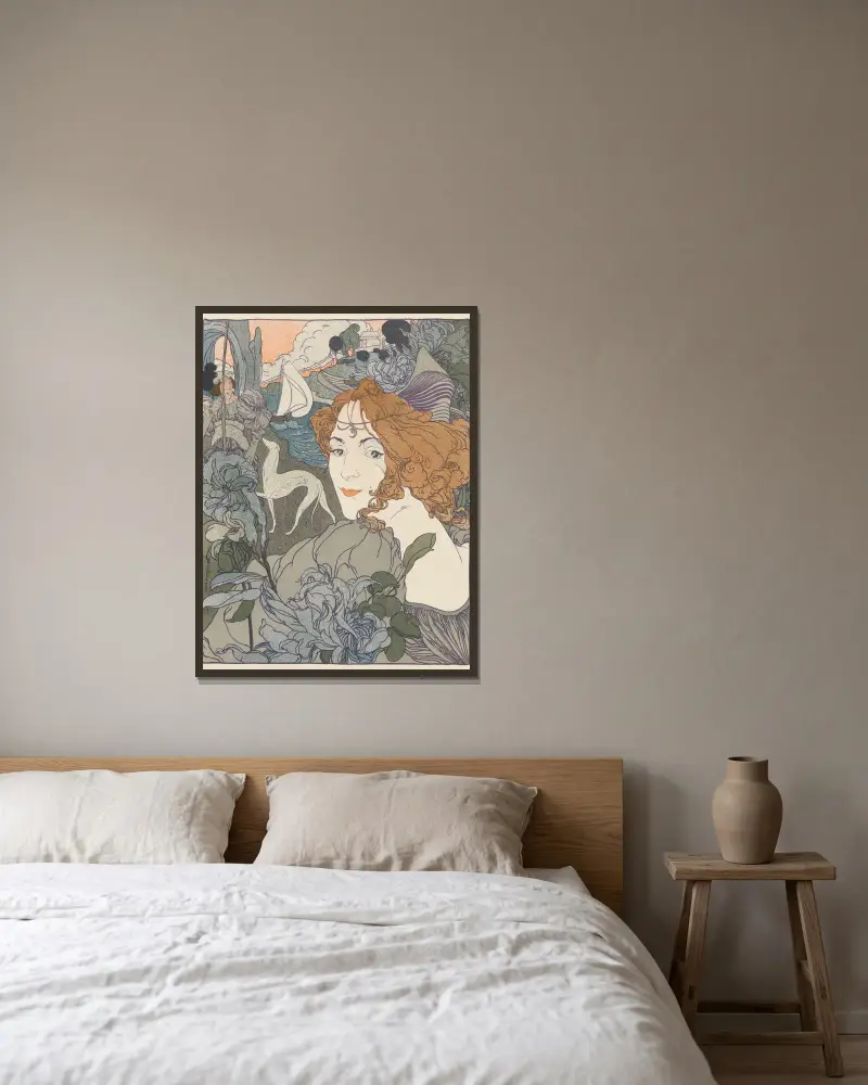Powrót do domu (Retour), Georges de Feure w ramie na ścianie