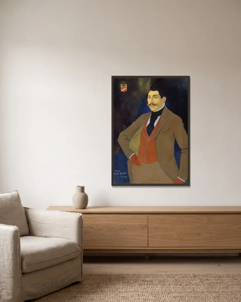 Portrét Paula Adama, Georges de Feure v rámu na stěně