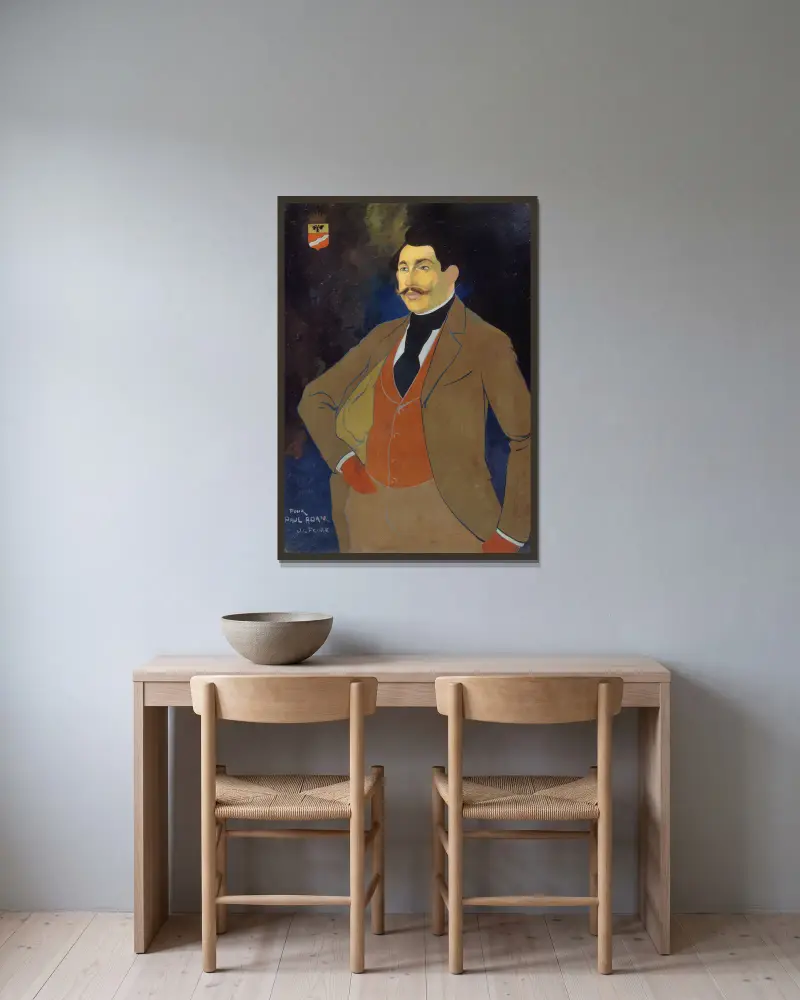 Portrét Paula Adama, Georges de Feure v rámu na stěně
