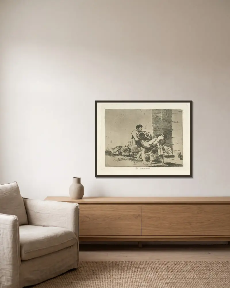 Al cementerio av Francisco de Goya inramad på en vägg