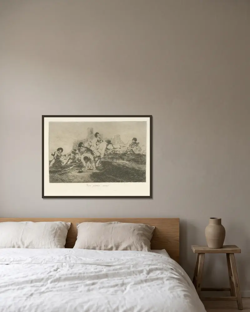 Aun podrán servir von Francisco de Goya gerahmt an einer Wand