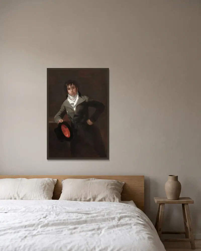 Bartolomé Sureda y Miserol av Francisco de Goya inramad på en vägg