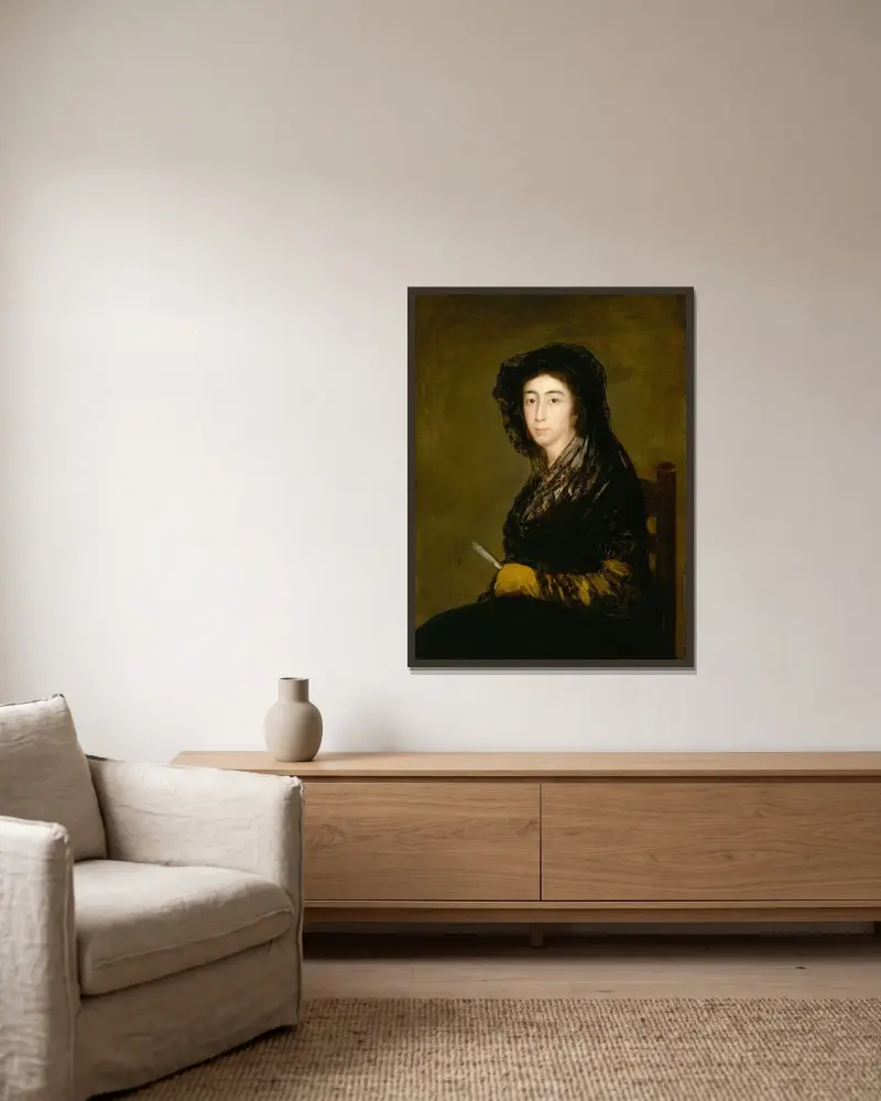 Dona Amalia Bonells de Costa von Francisco de Goya gerahmt an einer Wand