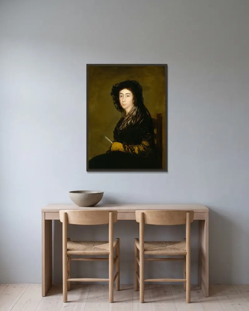 Dona Amalia Bonells de Costa von Francisco de Goya gerahmt an einer Wand