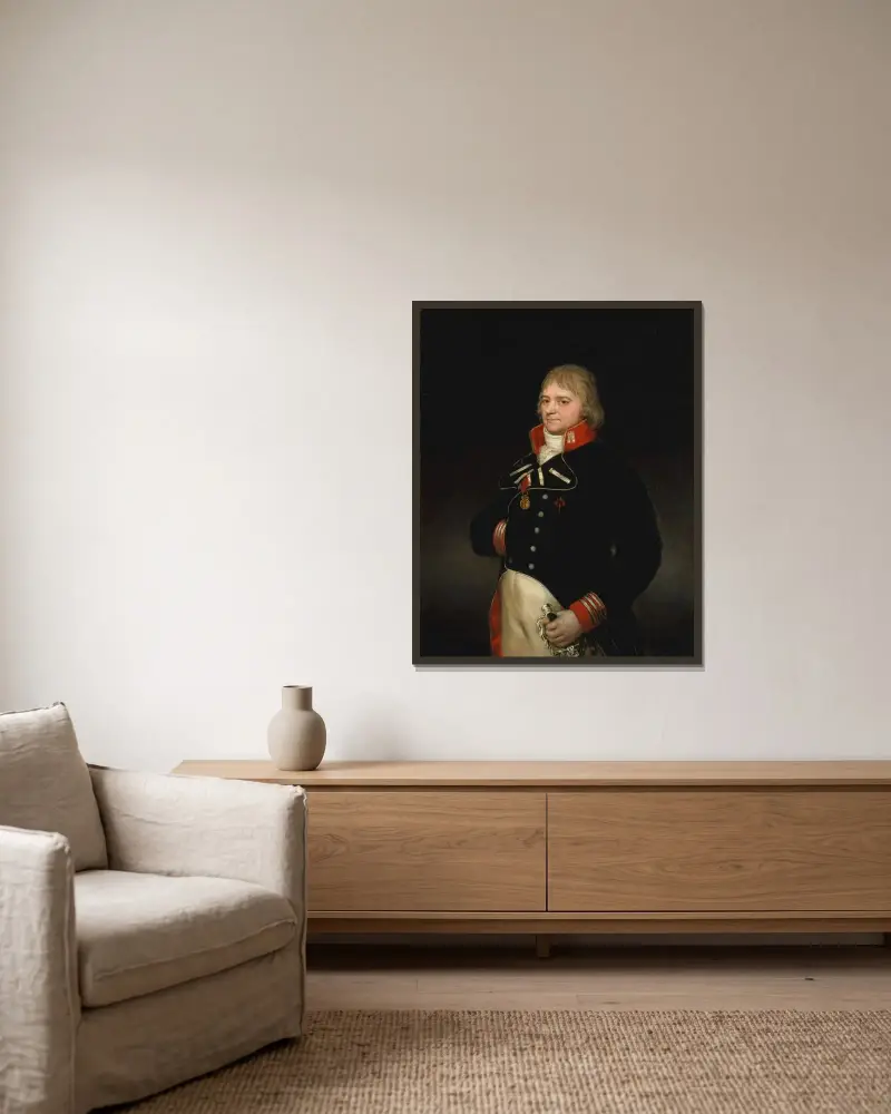 Ignacio Garcini y Queralt (1752–1825), Brigadier im Ingenieurkorps von Francisco de Goya gerahmt an einer Wand