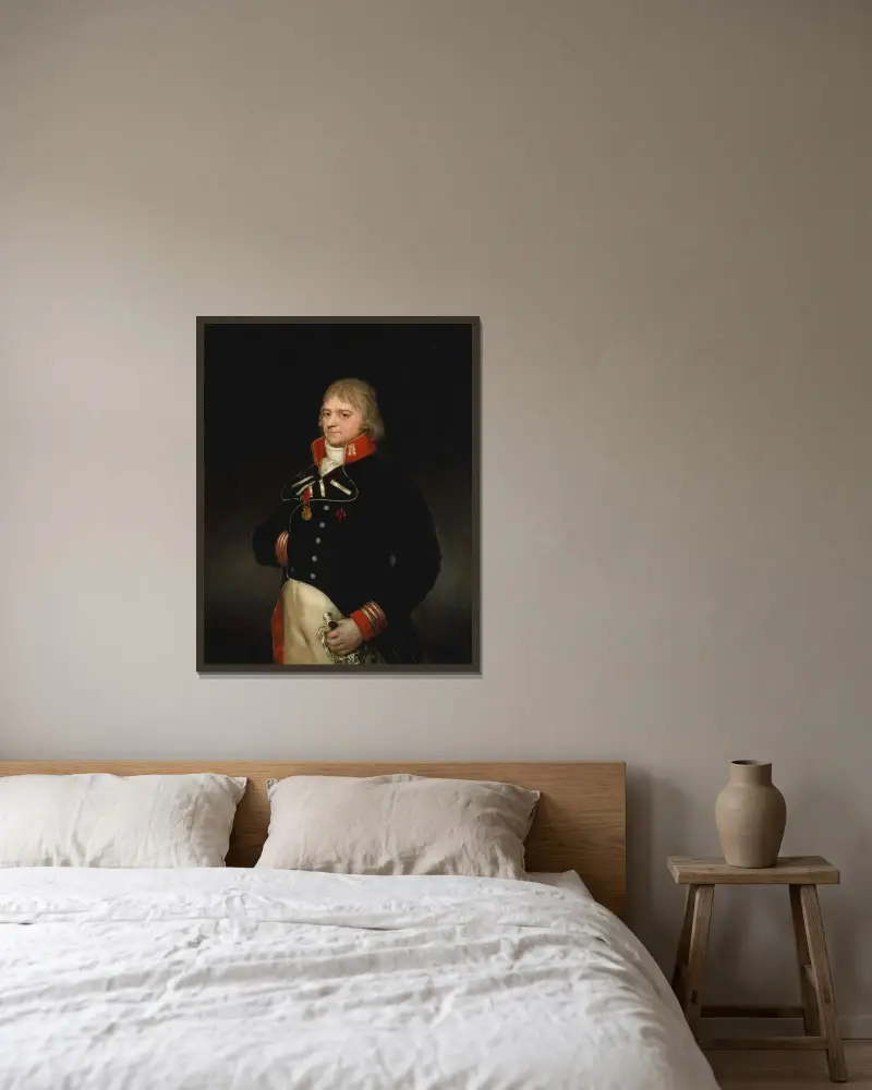 Ignacio Garcini y Queralt (1752–1825), Brigadier im Ingenieurkorps von Francisco de Goya gerahmt an einer Wand