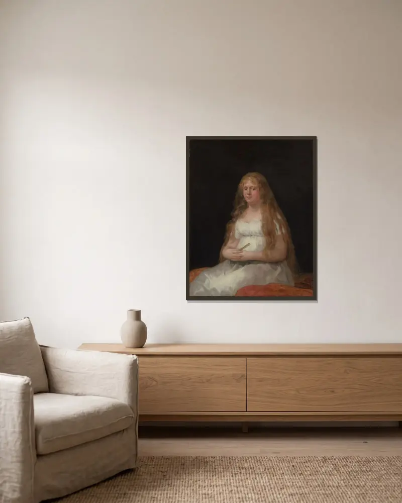 Josefa de Castilla Portugal y van Asbrock de Garcini, Francisco de Goya w ramie na ścianie
