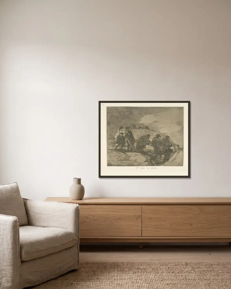 De vet inte vägen av Francisco de Goya inramad på en vägg
