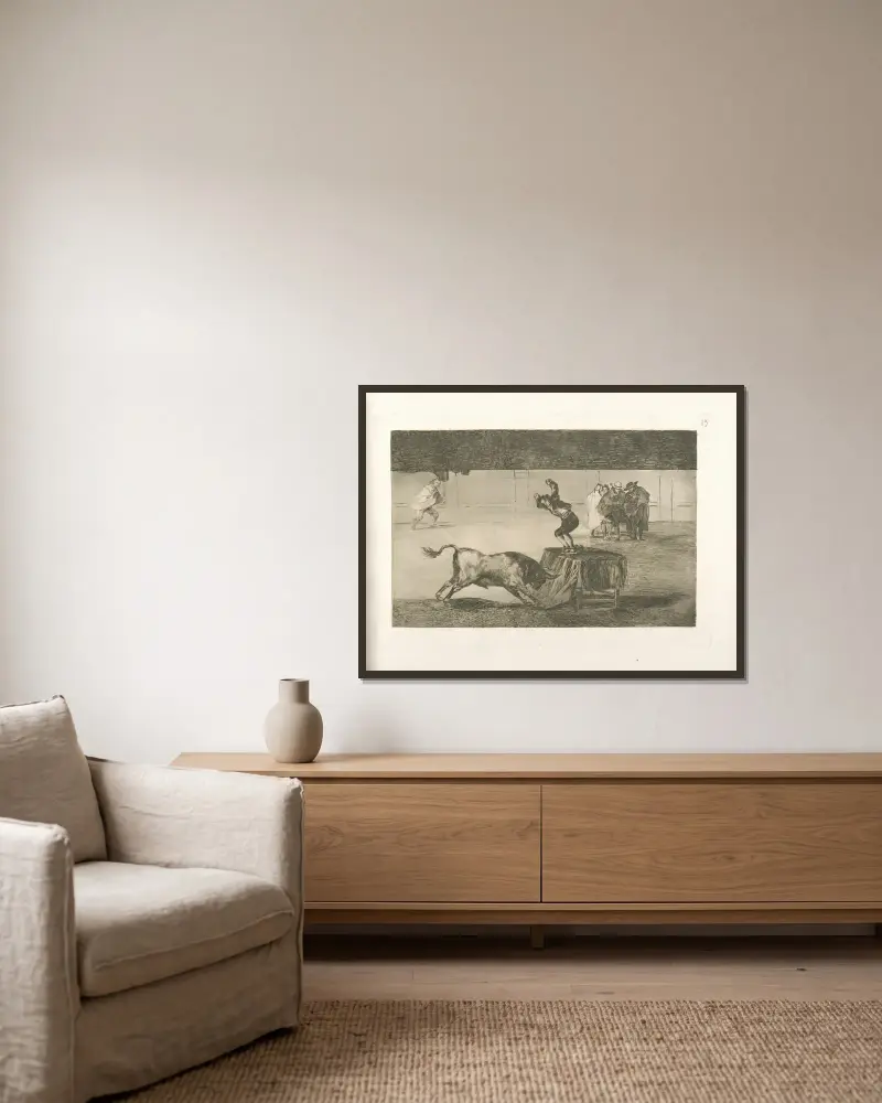 Noch ein Wahnsinn von ihm auf demselben Platz von Francisco de Goya gerahmt an einer Wand