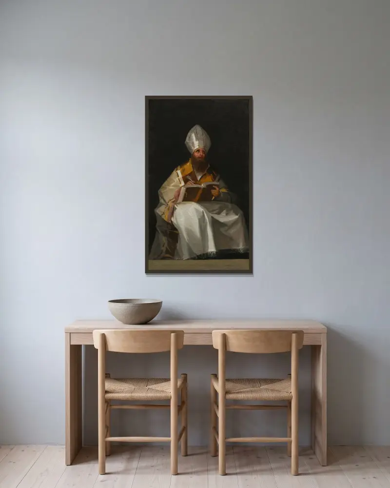 Saint Ambrose av Francisco de Goya inramad på en vägg
