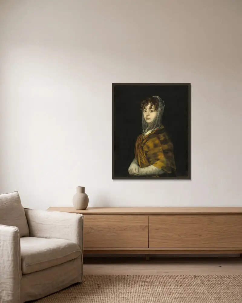 Señora Sabasa Garcia, Francisco de Goya w ramie na ścianie