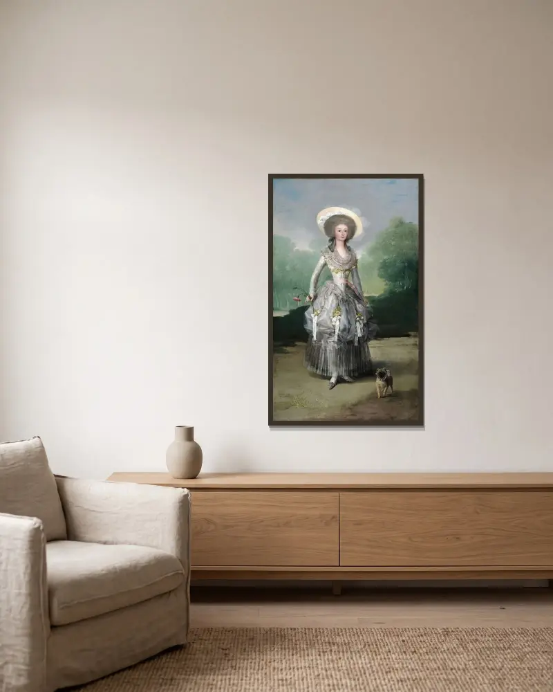 Markýza de Pontejos, Francisco de Goya v rámu na stěně