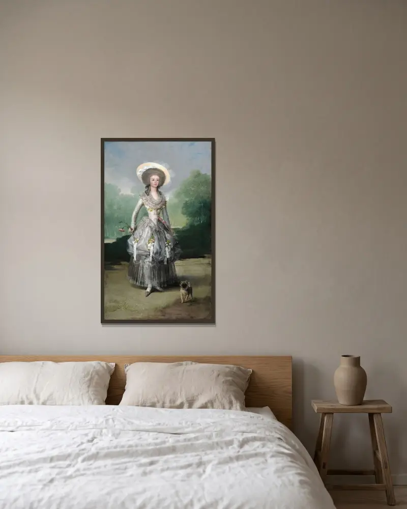 Markýza de Pontejos, Francisco de Goya v rámu na stěně