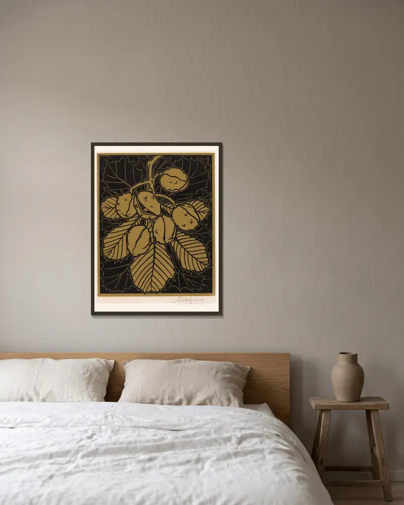 Kastaniendach von Julie de Graag gerahmt an einer Wand