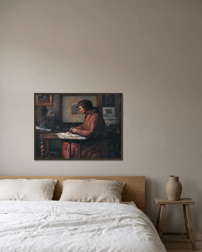 Max Waller von Henry de Groux gerahmt an einer Wand