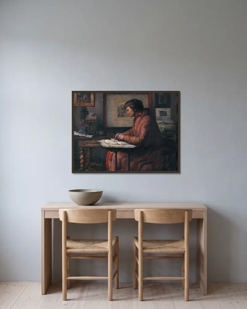 Max Waller von Henry de Groux gerahmt an einer Wand