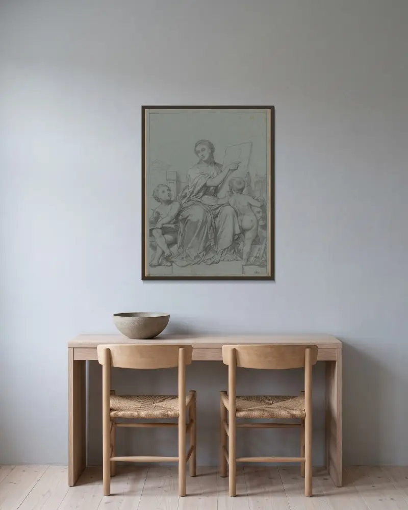 Art Education av Nicaise De Keyser inramad på en vägg