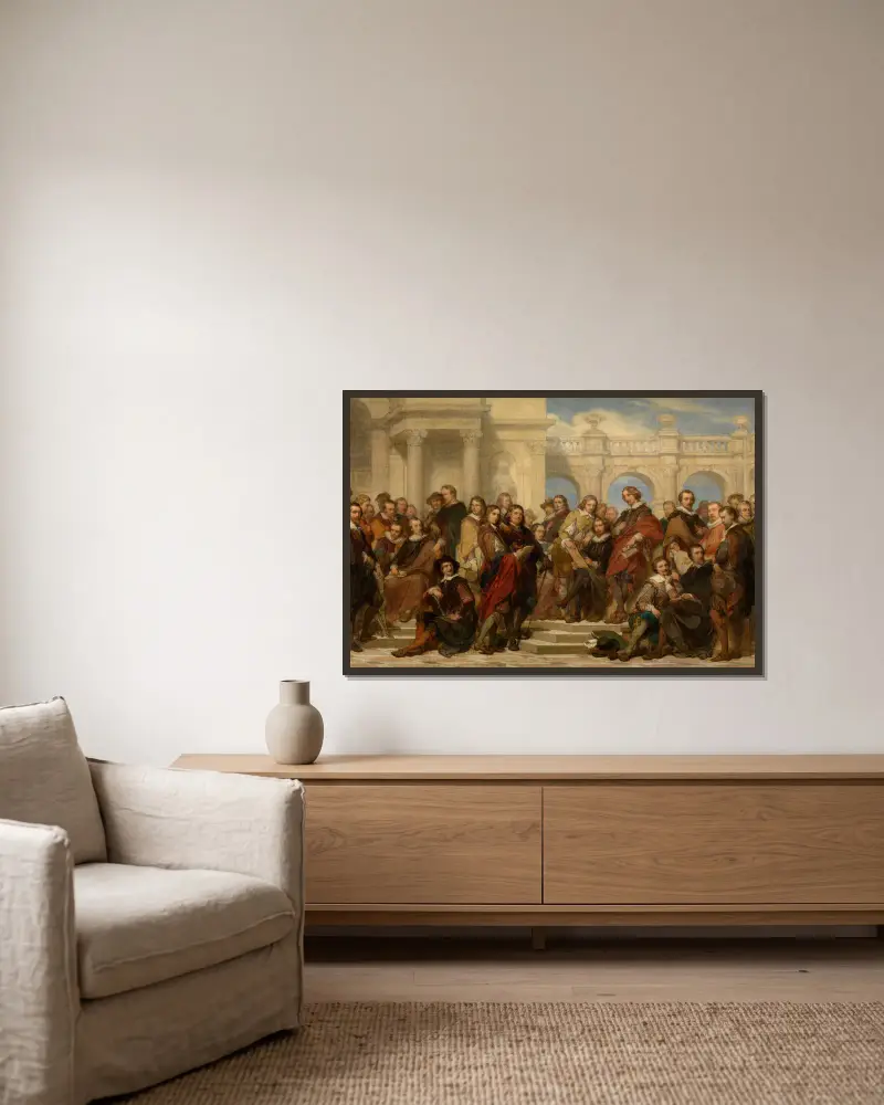 Painters and Etchers av Nicaise De Keyser inramad på en vägg