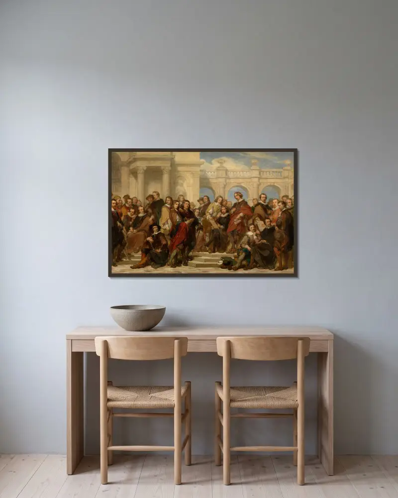 Painters and Etchers av Nicaise De Keyser inramad på en vägg