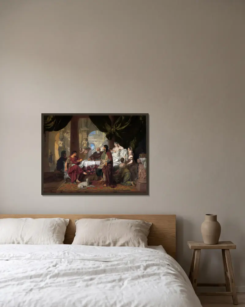 Kleopatras bankett, Gerard de Lairesse v rámu na stěně