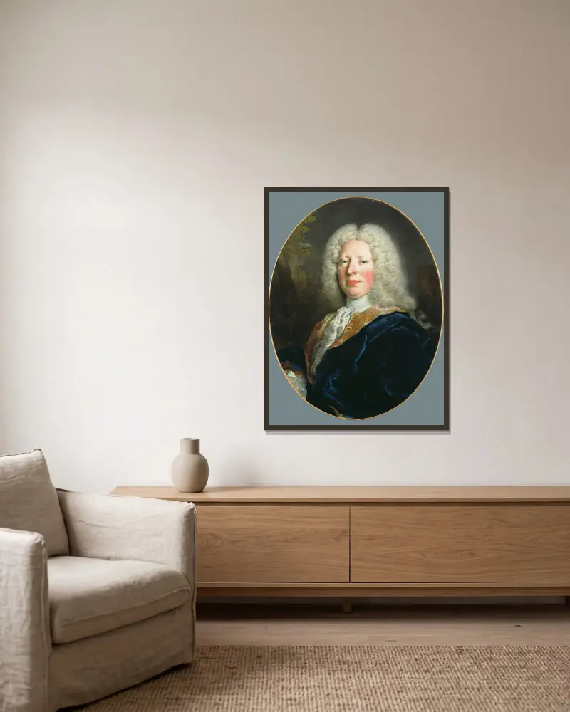 Friedrich August, Graf Rutowski von Nicolas de Largillière gerahmt an einer Wand
