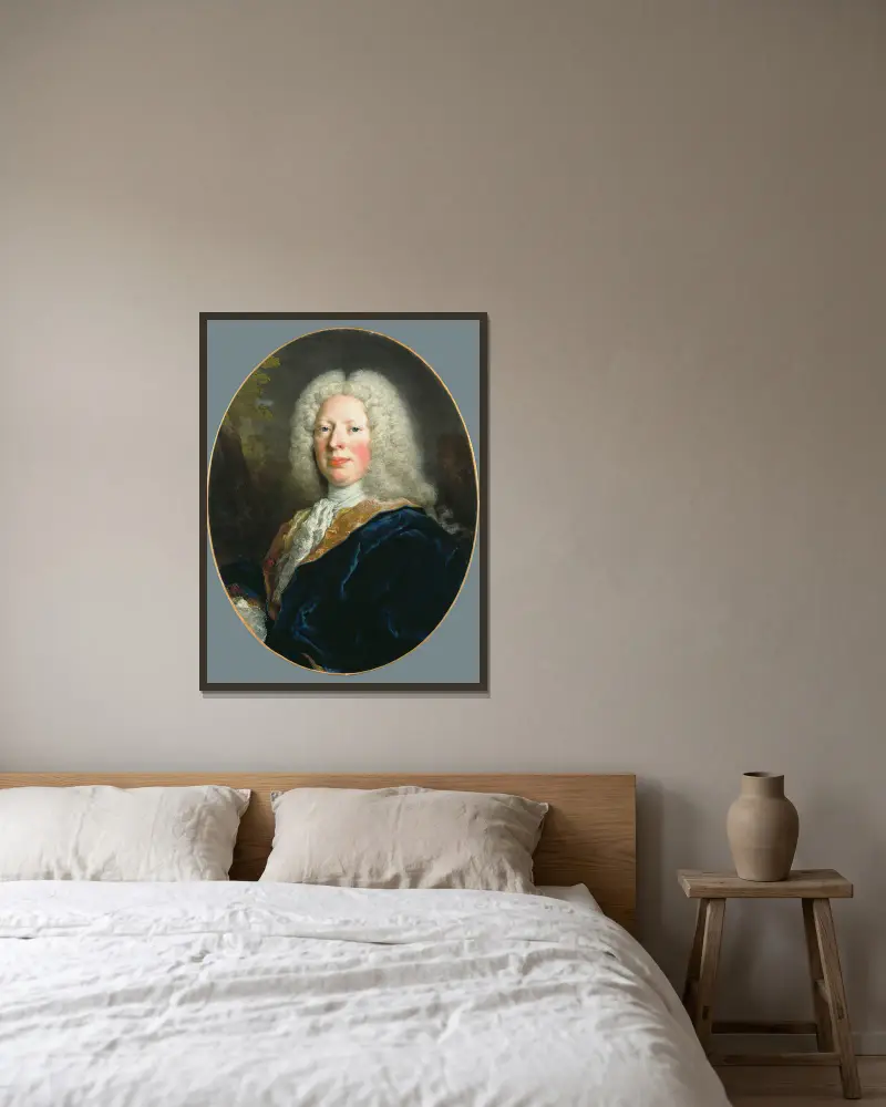 Friedrich August, Graf Rutowski von Nicolas de Largillière gerahmt an einer Wand