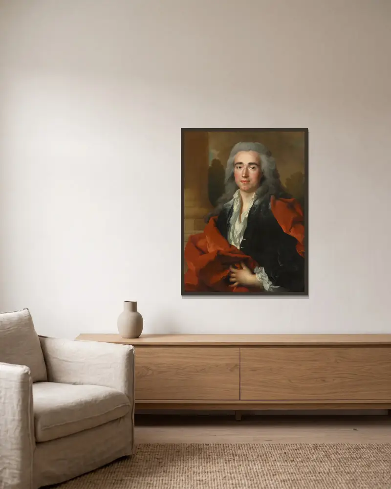 Porträtt av Anne Louis Goislard de Montsabert, greve av Richbourg-le-Toureil av Nicolas de Largillière inramad på en vägg